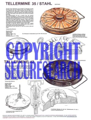 Security Poster: Tellermine 35 and 42 Germany Anti-Tank Mines